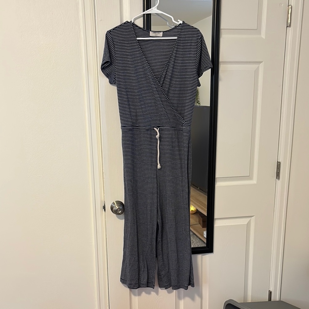 Striped Black and White Women's jumpsuit